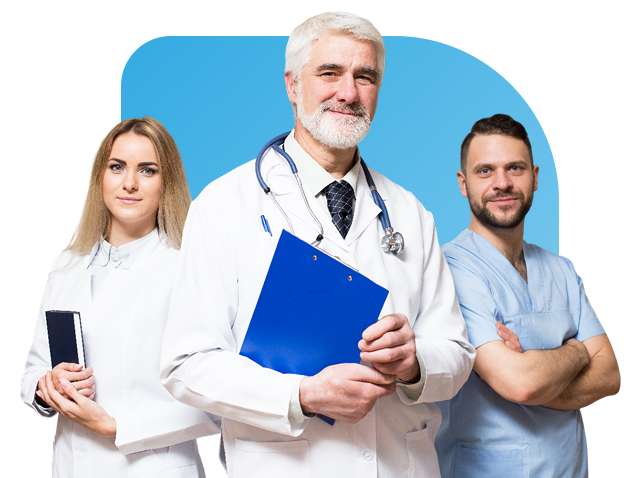 Un médico dos doctoras